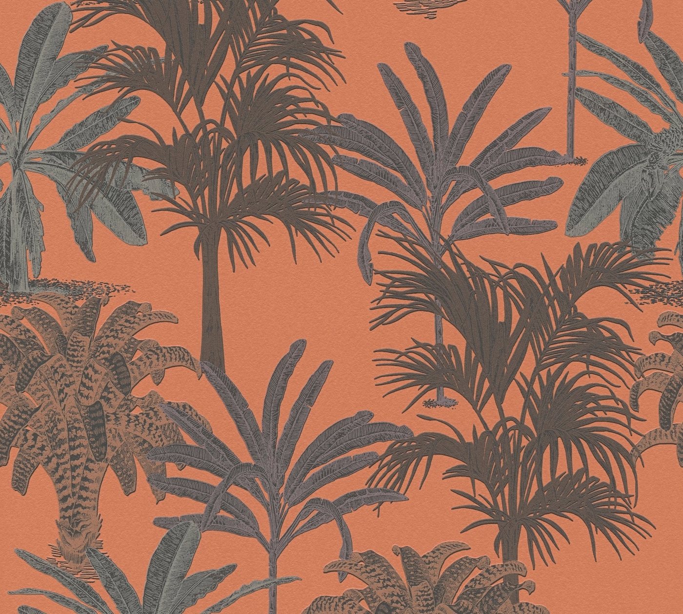 Michalsky Mustertapete Michalsky 4 Change is good, Palmentapete, orange, schwarz Michalsky Mustertapete Michalsky 4 Change is good, Palmentapete, orange, schwarz von Michalsky