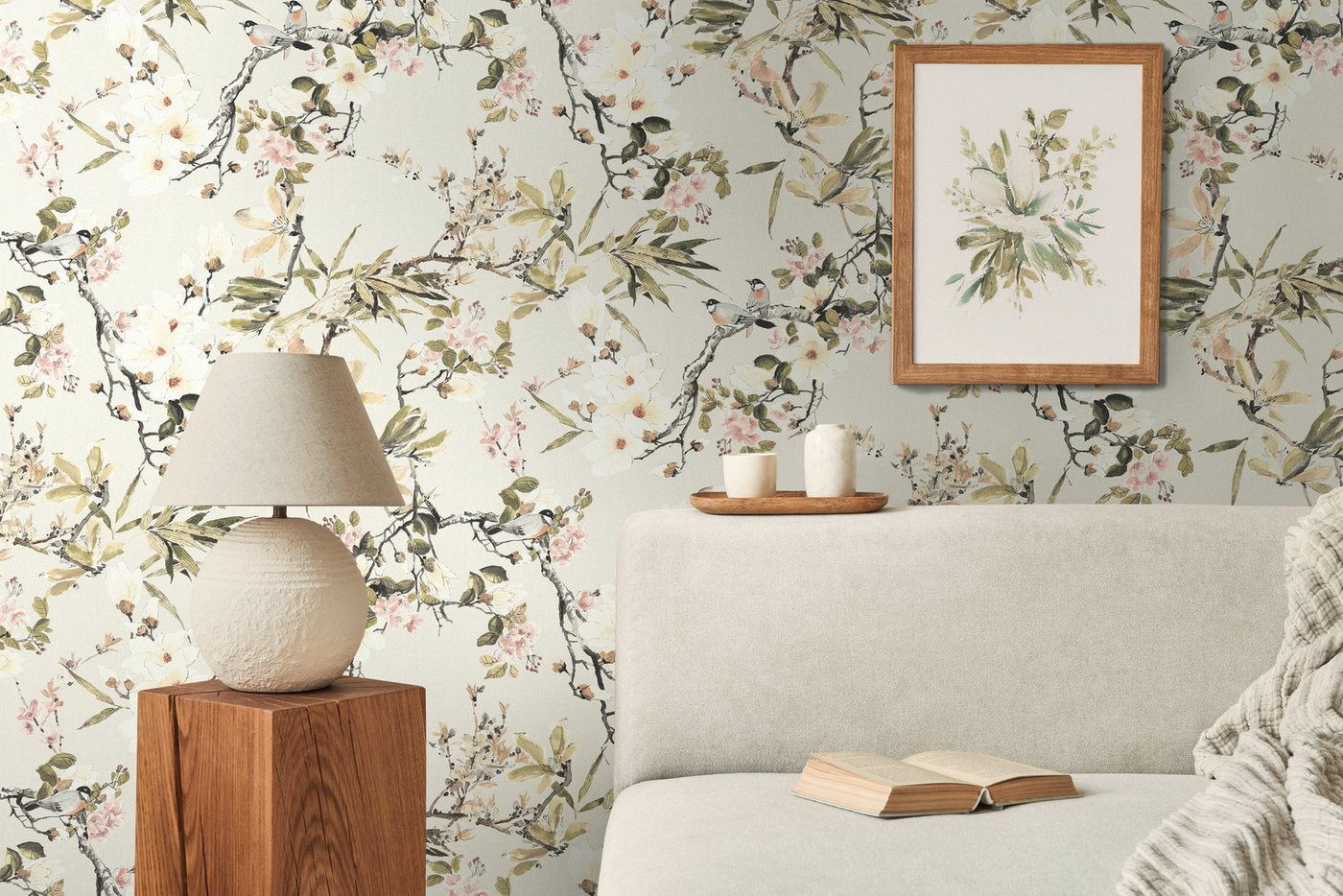 Michalsky Vliestapete Michalsky Dream Again, Florale Tapete, beige, grün Michalsky Vliestapete Michalsky Dream Again, Florale Tapete, beige, grün von Michalsky