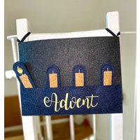 Adventskranz Schwarz, Kerzenplakat Adventskranz Schwarz, Kerzenplakat von Michaminusmyshop
