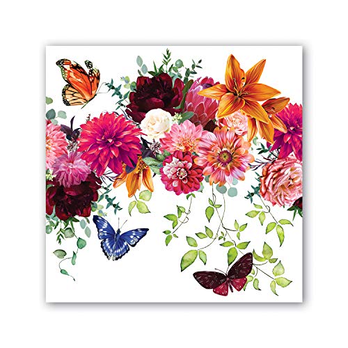 Michel Design Works Weiche dreilagige Papierservietten, süßes Blumen-Melodie-Thema, perfekt für den täglichen Gebrauch und Präsentation, 20 Stück von Michel Design Works