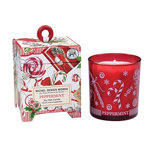 Michel Design Works Sojawachskerze Duftkerze im Glas in einer Geschenkbox 185g PEPPERMINT von Michel Design Works