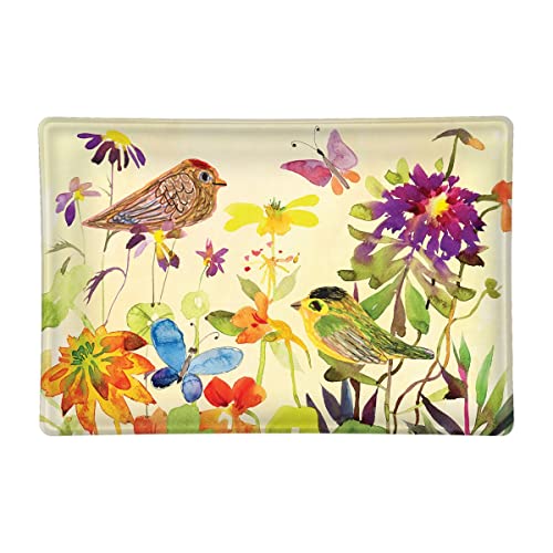 Seifenschale Glas - Birds & Buterflies- rechteckig 14,5 x 9,5 cm von MICHEL DESIGN WORKS von Michel Design Works