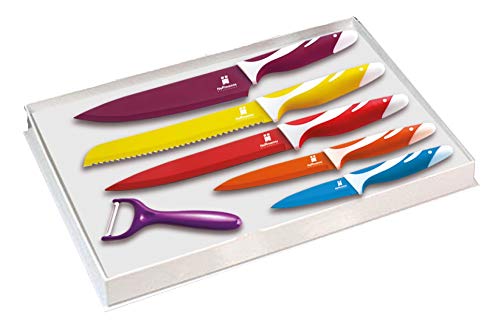 Hoffmanns 6-teiliges Messerset/Chefkochmesser/Kochmesser-Set (Bunt) von Michelino/Hoffmanns