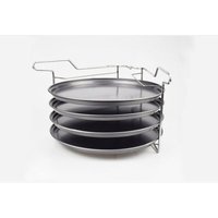 Michelino - 5-tlg. xl Pizza Backset Backblech Pizzableck Pizza Backset Blech Set Flammenkuchen von Michelino