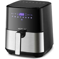 Heißluft-Fritteuse Airfryer Digital 5,0 l, 1450W Schwarz - Michelino von Michelino