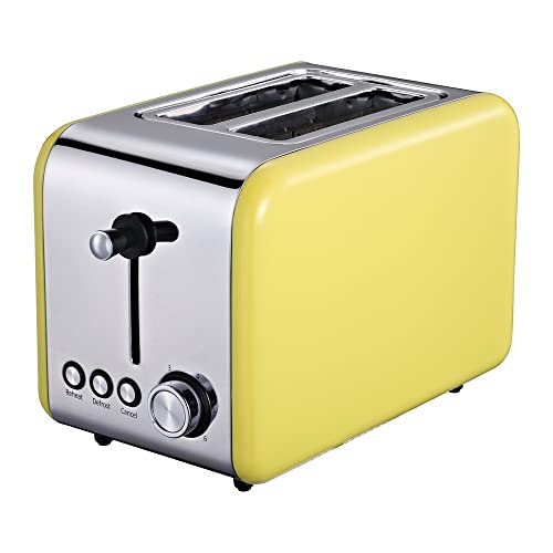 MICHELINO 2-Scheiben Toaster Toastautomat mit Brötchenaufsatz (gelb) von Michelino