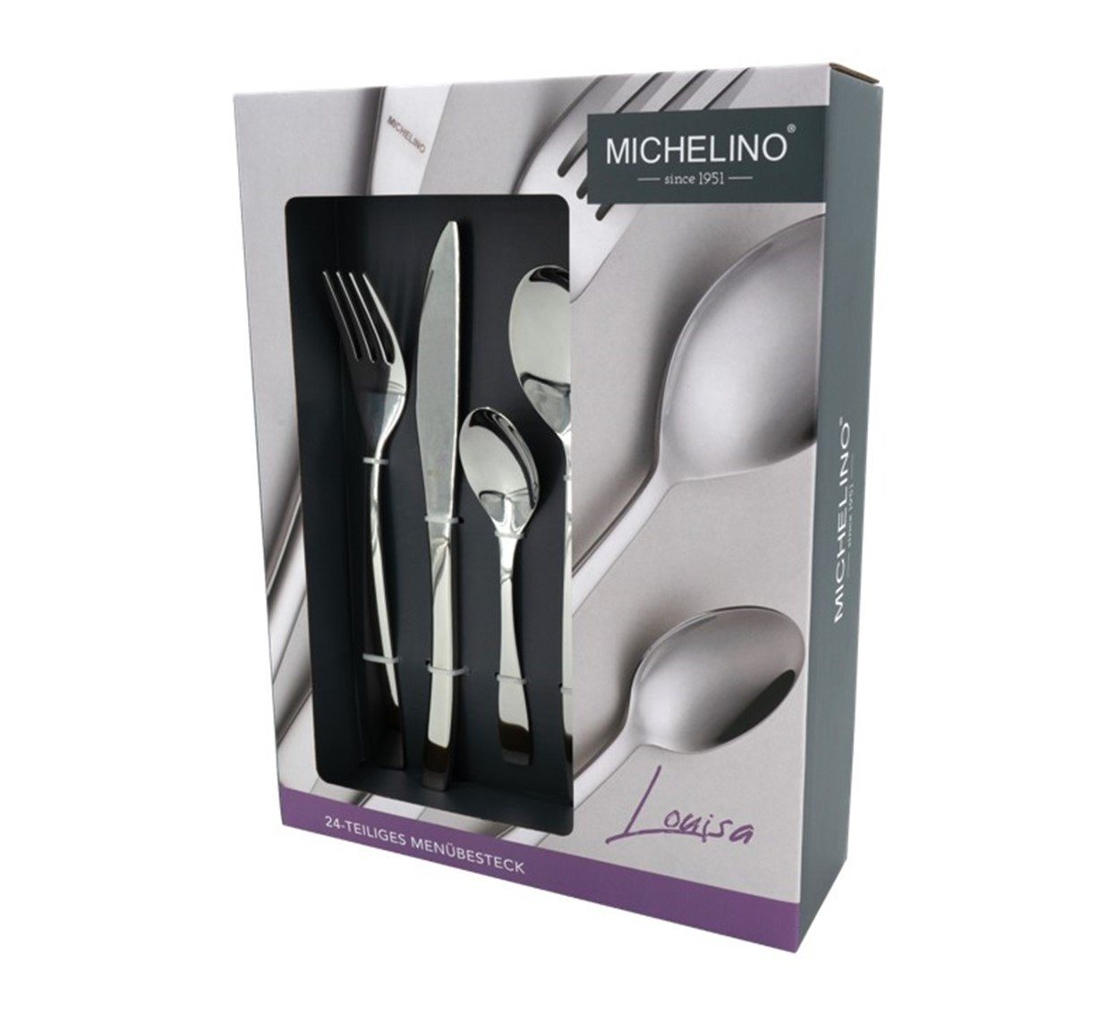 Michelino Besteck-Set Besteckset 24 teilig Serie Louisa für 6 Personen Edelstahl (24-tlg) von Michelino