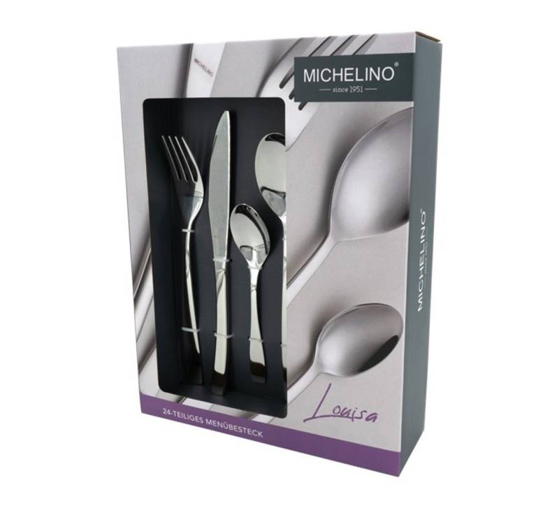 Michelino Besteck-Set Besteckset 24 teilig Serie Louisa für 6 Personen Edelstahl (24-tlg) von Michelino