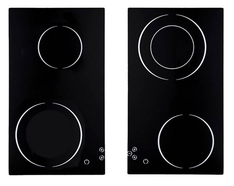 Michelino Herd-Abdeckplatte Hochfeld-Abdeckplatte Herd-Abdeckung Herdabdeckung, gehärtetes Glas, (Herdabdeckplatten-Set, 2 tlg., bestehend aus 2 Glasplatten 52 x 30 cm), rutschfeste Füße, hygienische Oberfläche von Michelino
