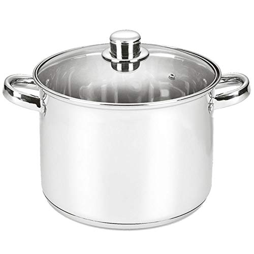 Michelino Kochtopf Edelstahl mit Glasdeckel 1,2 Liter von Michelino