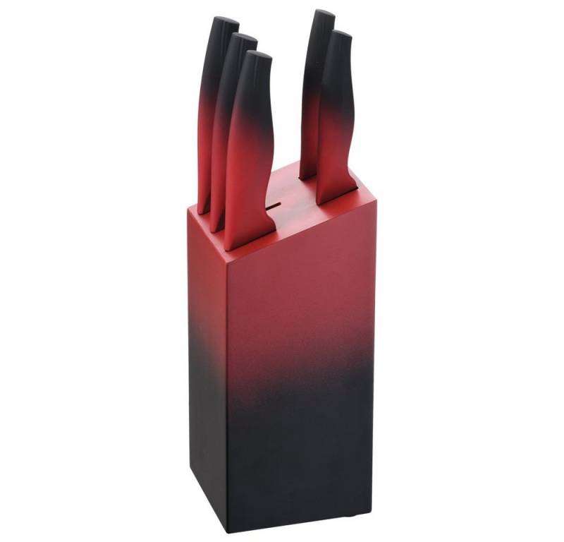 Michelino Messer-Set Michelino 6-teiliges Edelstahl Messer-Set mit Messerblock aus Holz Koc (6-tlg) von Michelino