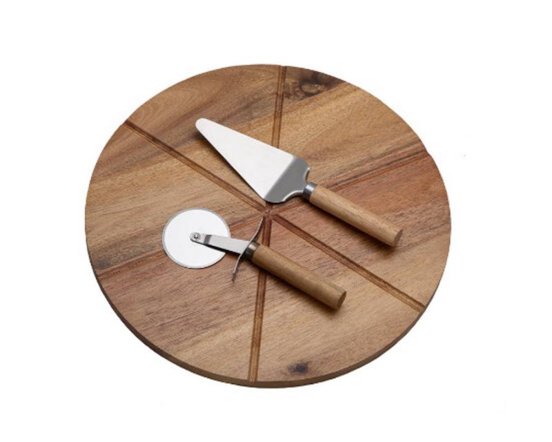 Michelino Pizzaschneidebrett 3-teiliges Pizza-Servier-Set: Praktisch und Stilvoll, (3-St) von Michelino
