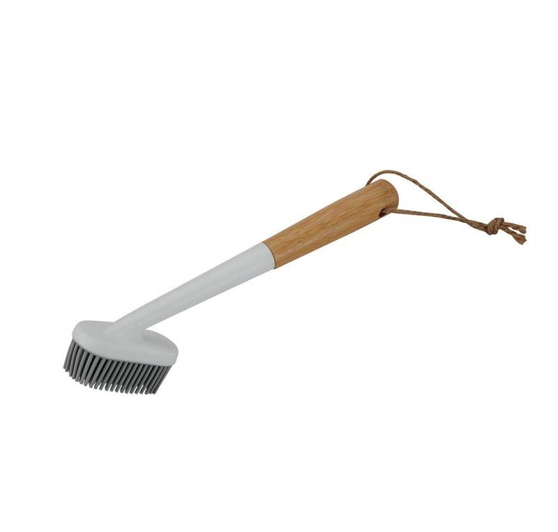 Michelino Reinigungsbürste Spülbürste mit Silikonborsten & Bambusgriff - 23 cm, (1-tlg) von Michelino