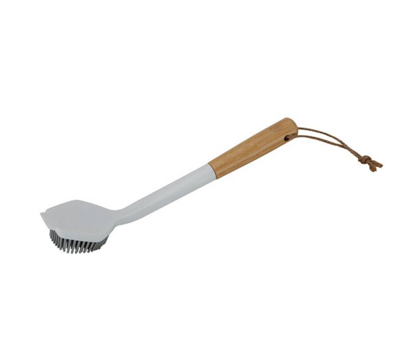 Michelino Reinigungsbürste Spülbürste mit Silikonborsten & Bambusgriff - 27 cm, (1-tlg) von Michelino