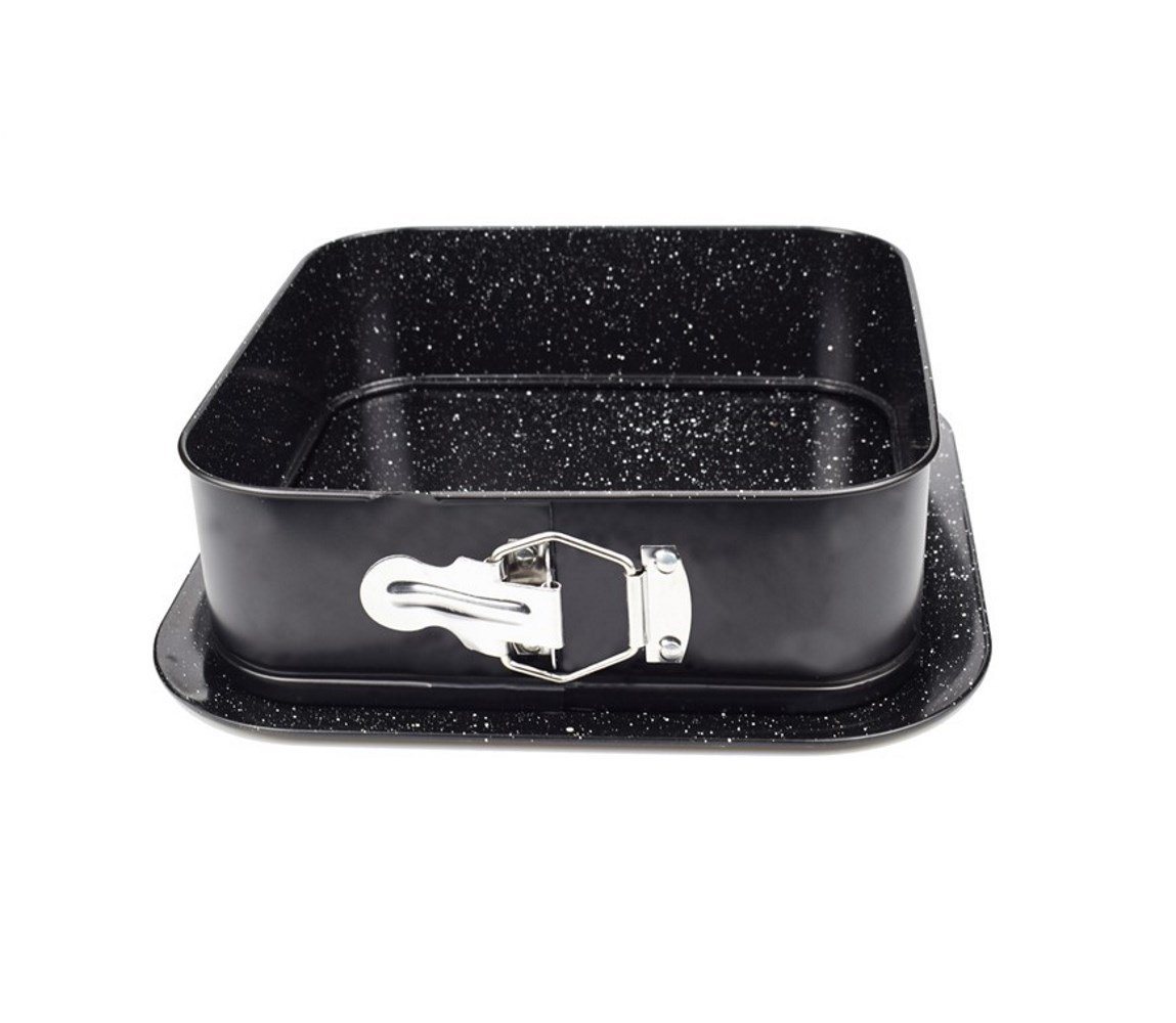 Michelino Springform 24 x 24 cm mit Servierplatte in Schwarz - Antihaft & robust von Michelino