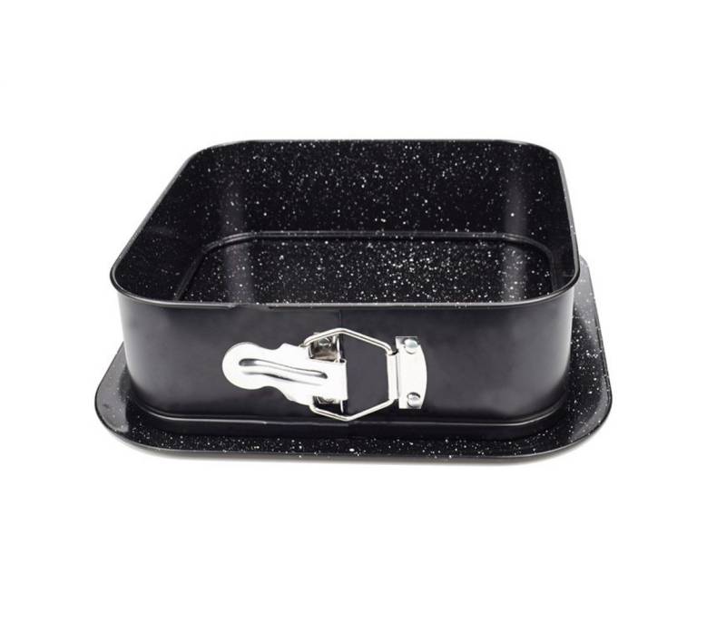 Michelino Springform 24 x 24 cm mit Servierplatte in Schwarz - Antihaft & robust von Michelino