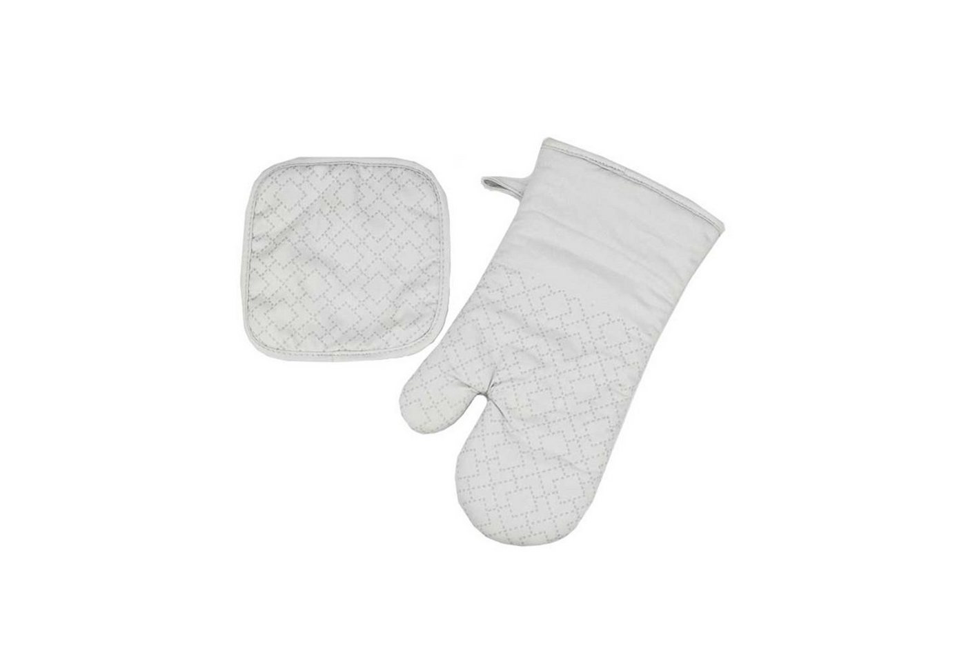 Michelino Topfhandschuhe Ofenhandschuh und Topflappen 2er-Set, (Set, 2-tlg., 1x Ofenhandschuh und 1x Topflappen) von Michelino