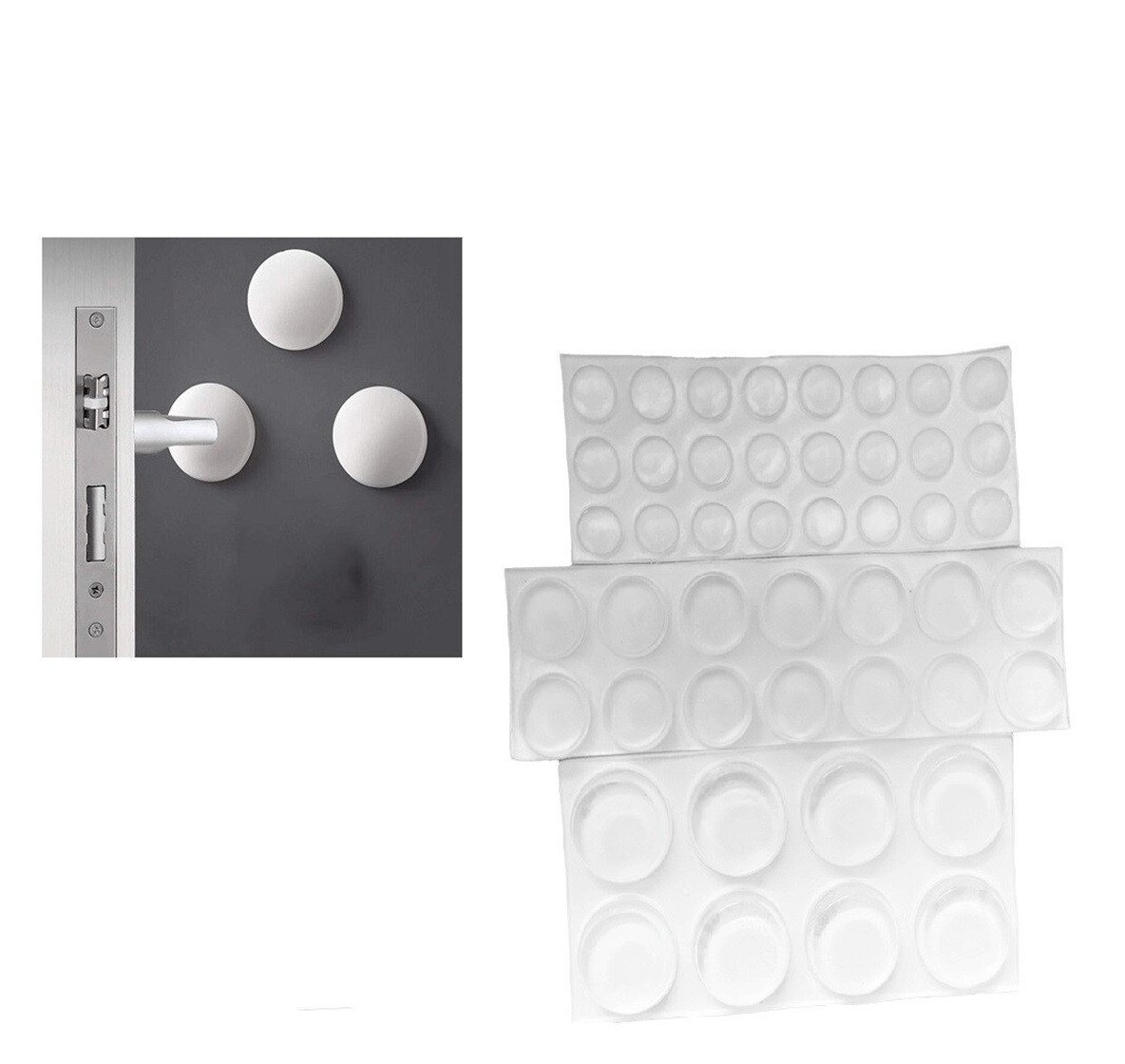Michelino Wandpuffer & Türpuffer aus Gummi - Selbstklebend, stoßfest & geräuscharm, (49 St) von Michelino