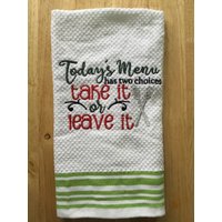 "Take It Or Leaf "Take It" - Besticktes Handtuch It" von MichelleBsEmbroidery