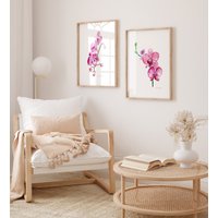 Orchidee Dunkel Rosa Kunstdrucke Orchideen Aquarell Malerei 2Er Set Drucke Fuchsia Pink Wand Kunst Dekoration Boho Einrichtungsstil Orchidee Dunkel Rosa Kunstdrucke Orchideen Aquarell Malerei 2Er Set Drucke Fuchsia Pink Wand Kunst Dekoration Boho Einrichtungsstil von MichelleDujardin