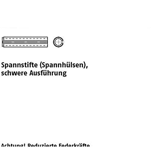 Spannstifte DIN 1481 1.4310 5 x 36 rostfrei VE=S 50 Stück von michl