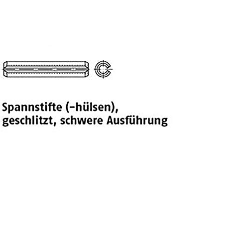 Spannstifte ISO 8752 Federstahl 12 x 20 VE=S 25 Stück von michl