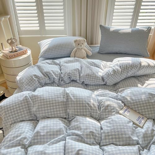 Michorinee Bettwäsche 140x200 Blau Kariert Landhausstil Bettbezug Set 2 Teilig Blau Weiß Karo Geometrische Muster Mikrofaser Weich Renforcé Bettwäsche-Sets mit Reißverschluss und Kissenbezüge 70x90 cm Michorinee Bettwäsche 140x200 Blau Kariert Landhausstil Bettbezug Set 2 Teilig Blau Weiß Karo Geometrische Muster Mikrofaser Weich Renforcé Bettwäsche-Sets mit Reißverschluss und Kissenbezüge 70x90 cm von Michorinee