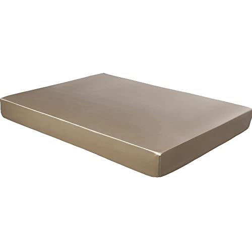 Michorinee Satin Spannbettlaken 90x200cm Taupe Glatt Seide Glanzsatin Bettlaken Boxspringbett Topper Microfaser Spannbetttuch für Matratze bis 25 cm von Michorinee