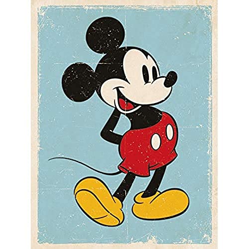 Disney Mickey Mouse Retro, 40 x 50 cm, Leinwanddruck, Mehrfarbig Disney Mickey Mouse Retro, 40 x 50 cm, Leinwanddruck, Mehrfarbig von Mickey Mouse