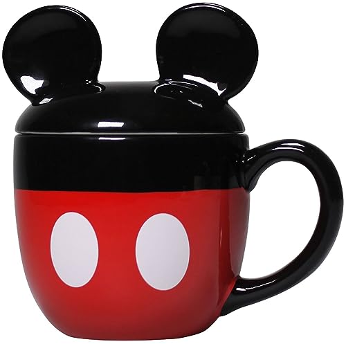 Mickey Mouse Disney Micky & Freunde geformte Tasse mit Deckel Tasse – 3D-Tasse Küchenzubehör Geschenke, Schwarz Mickey Mouse Disney Micky & Freunde geformte Tasse mit Deckel Tasse – 3D-Tasse Küchenzubehör Geschenke, Schwarz von Mickey Mouse