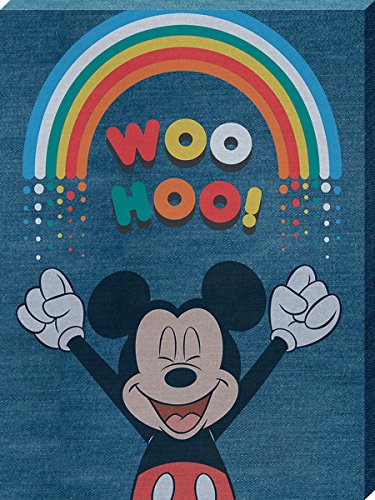 Mickey Mouse Leinwanddruck Woo Hoo Denim, Mehrfarbig, 60 x 80 x 3.2 cm Mickey Mouse Leinwanddruck Woo Hoo Denim, Mehrfarbig, 60 x 80 x 3.2 cm von Mickey Mouse