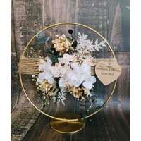 Trockenblumenstandring | Geschenk Zur Hochzeit Hochzeitsgeschenk Trockenblumenkranz von MickisHomeDeco