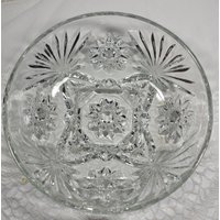 Anchor Hocking Glass Prescut Davidstern Muster Servierschüssel 18 cm von MickisVintageJewelry