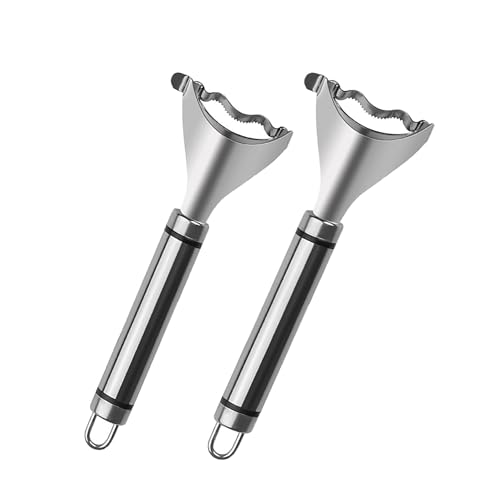 2 Stück Fast Corn Cob Separator, 2024 Neue Edelstahl Multifunktions Maisschäler Cutter, Profi Küchenwerkzeug Corn Planer Thresher mit großem ergonomischem Griff von Micmetago