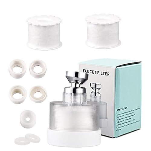 ReinKristall Wasserfilter für Wasserhahn – Passt auf Standard-Wasserhähne (A Wasserhahn + 2 Filterelement) von Micmetago