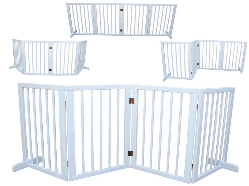 Micoland Türschutzgitter Absperrgitter Türgitter Treppenschutzgitter Hundegitter 200 cm 4E, überall in der Wohnung einsetzbar von Micoland