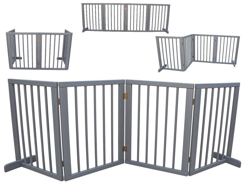 Micoland Türschutzgitter Absperrgitter Türgitter Treppenschutzgitter Hundegitter 200 cm 4E, überall in der Wohnung einsetzbar von Micoland