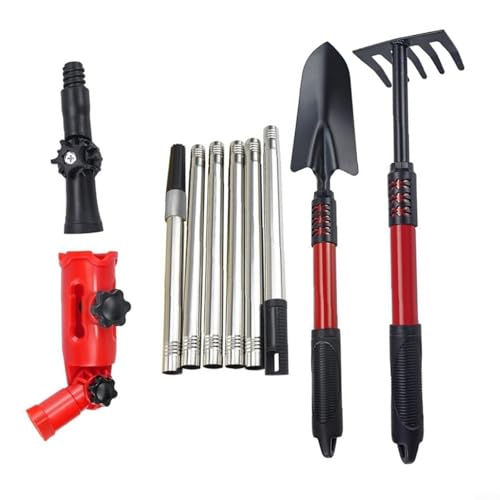 1,70 m Teleskop-Dachrinnenreinigungswerkzeug-Set mit 2 verstellbaren, drehbaren Adaptern, System zur Dachrinnen-Schmutzentfernung, Außenreinigungsgerät zur Dachrinnen-Schmutzentfernung von Micpointik