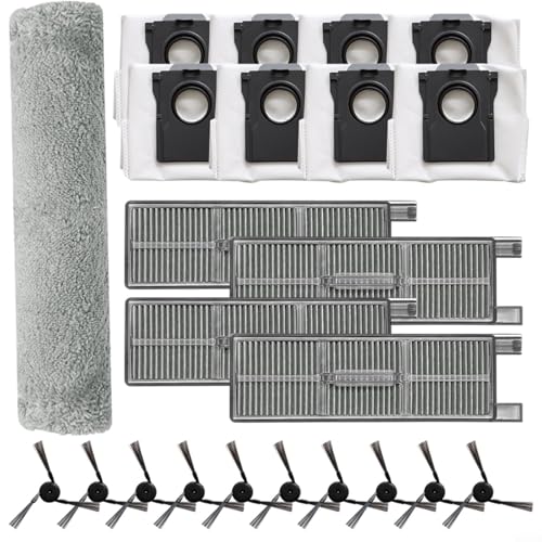 11/23 Pack Seitenbürsten Set Staubsaugerroboter Für Mova Z5 Z5 Pro Z50 Ultra Z50 Roboterstaubsauger Ersatzteile Set mit Filter Wischtücher Seitenbürsten Staubbeutel(B) von Micpointik
