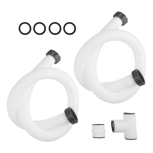 2 Stück Pool-Sandfilterpumpenschlauch Pool Schlauch Adapter Set, Pool schlauch 38mm für Poolpumpen, Für Intex Für Coleman Aufstellpools, Filterpumpen und Salzwassersysteme von Micpointik