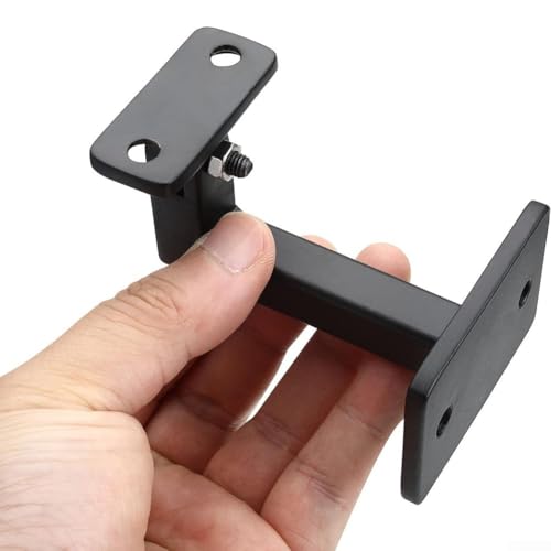 4 Stück Handlaufhalter Verstellbar, Verstellbare Handlaufhalterung aus Eisen, für Handlauf zur Wandmontage für Innen und Außenhandläufe, Schwarz von Micpointik