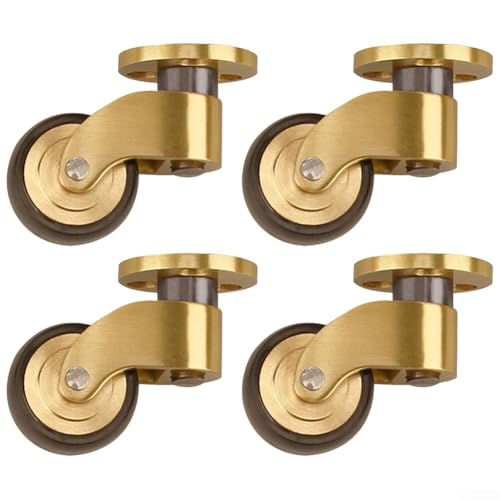 4 Stück Möbelrollen 26mm, Lenkrollen für Möbel, 360°-Lenkrollen aus Messing mit Silentlager für Möbelbeine, Teppiche, Tische und Ottomanen, kleine Lenkrollen 4 Stück Möbelrollen 26mm, Lenkrollen für Möbel, 360°-Lenkrollen aus Messing mit Silentlager für Möbelbeine, Teppiche, Tische und Ottomanen, kleine Lenkrollen von Micpointik