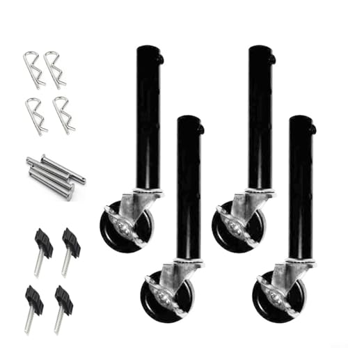 4 Stück Multifunktionale Metall-Möbelbeine mit Lenkrollen, 27cm verstellbare Tischbeinverlängerungen, Schreibtischbeine mit abnehmbaren Feststellrollen 4 Stück Multifunktionale Metall-Möbelbeine mit Lenkrollen, 27cm verstellbare Tischbeinverlängerungen, Schreibtischbeine mit abnehmbaren Feststellrollen von Micpointik