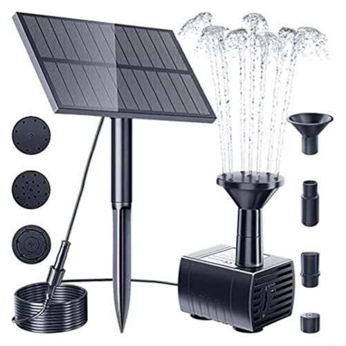 5 W Teichpumpe Solar Brunnenpumpe, 160 L/H Solarpumpe für Brunnen für Solar Wasserspiel, 6 Düsen Solar Springbrunnen für Außen Garten, Teich, Wasserfall 5 W Teichpumpe Solar Brunnenpumpe, 160 L/H Solarpumpe für Brunnen für Solar Wasserspiel, 6 Düsen Solar Springbrunnen für Außen Garten, Teich, Wasserfall von Micpointik