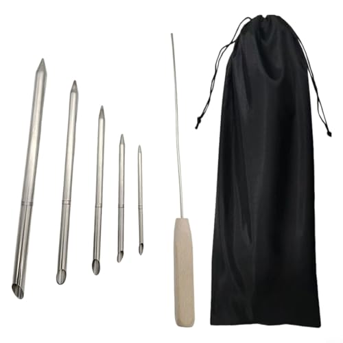 6-teiliges Seil Spleißwerkzeug Set, Edelstahl Flechtnadel Paracord Schnürnadel Flechtgerät mit 5 Größen, Ergonomisches Seil Spleiß Set für Segelboot Bergseil 6-teiliges Seil Spleißwerkzeug Set, Edelstahl Flechtnadel Paracord Schnürnadel Flechtgerät mit 5 Größen, Ergonomisches Seil Spleiß Set für Segelboot Bergseil von Micpointik