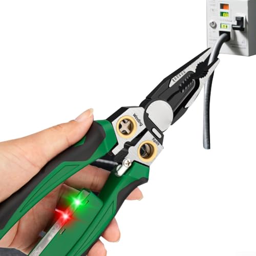 8-in-1 Abisolierzange mit Spannungsprüfer, Multifunktions-Abisolierzange, Spannungsprüfer Zange, Kabel Abisolierer zum Abisolieren, für langlebiges und ergonomisches Werkzeug 8-in-1 Abisolierzange mit Spannungsprüfer, Multifunktions-Abisolierzange, Spannungsprüfer Zange, Kabel Abisolierer zum Abisolieren, für langlebiges und ergonomisches Werkzeug von Micpointik