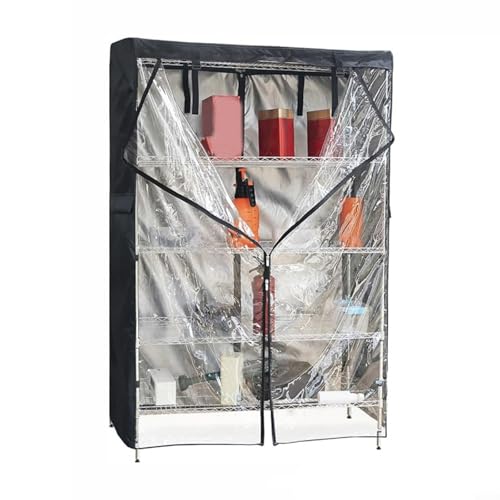 Drahtregalhülle Oxford 210D Wasserdicht Staubdicht Verstellbar für Metallregal Regalbezug mit Reißverschluss, Küchenregalabdeckung Lagerschutz Garagenregalabdeckung Kellerregalabdeckung(36x19X62inch) Drahtregalhülle Oxford 210D Wasserdicht Staubdicht Verstellbar für Metallregal Regalbezug mit Reißverschluss, Küchenregalabdeckung Lagerschutz Garagenregalabdeckung Kellerregalabdeckung(36x19X62inch) von Micpointik