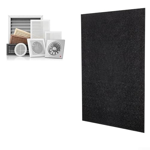 Dunstfilter, 1 x 1 m Zuschneidbar Kohlefilter, Ersatz Abzugshaube Filter, Geruchs- und Reduzierung, Aktivkohlefilter Dunstabzugshaube für Luftreiniger(1M x 1M x 10mm) von Micpointik