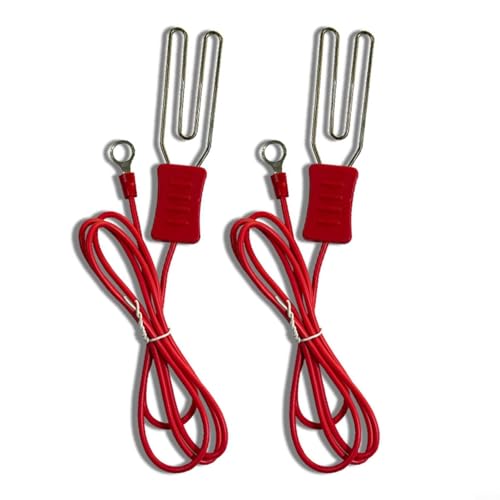 Edelstahl Elektrozaun Verbindungsset mit Krokodilklemmen Erdungsanschluss für Weidezaun 1M Kabel Weidezaun Rostfreie Klemme Elektrozaun Montagekit Landwirtschaft Elektrozaun Zubehör(2 Stück) von Micpointik