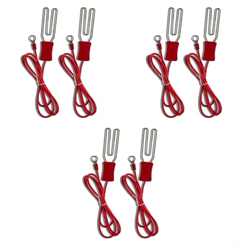 Edelstahl Elektrozaun Verbindungsset mit Krokodilklemmen Erdungsanschluss für Weidezaun 1M Kabel Weidezaun Rostfreie Klemme Elektrozaun Montagekit Landwirtschaft Elektrozaun Zubehör(6 Stück) von Micpointik